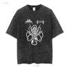 ABIGAIL HATE KOMMAND Split Vintage T Shirt Tour LP Black Metal Sabbat 7 Cassette vintage Washed graphic designer clothes