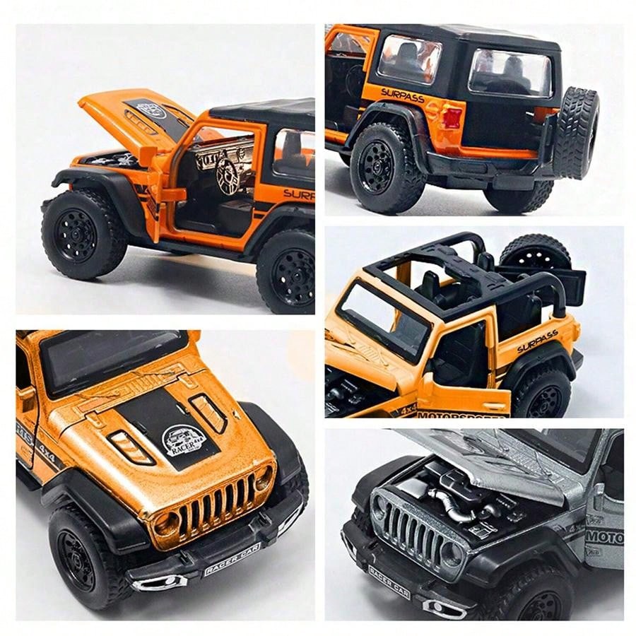 Alloy Off-Road Vehicle 1:36 Model Car With Four Doors That Can Be Opened, Toy Gift Decoration