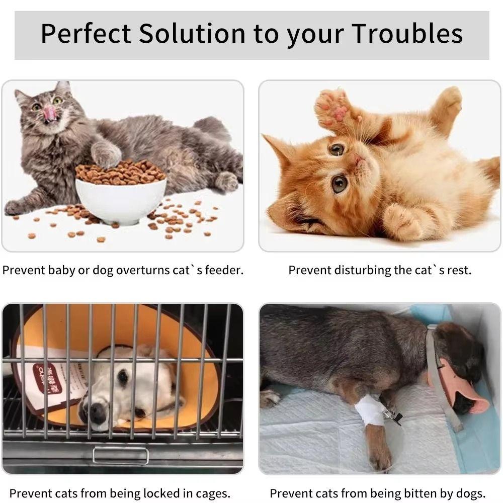 2Pcs Cat Shaped Cat Door Lock Durable Pet Door Holder Dog Door Opener  Pet Supplies