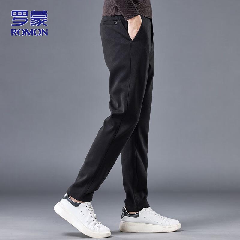 ROMON Men's Straight-Leg Business Casual Pants
