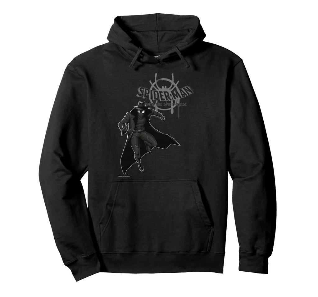 Marvel Spider-Man Into the Spider-Verse Noir Logo Graphic Hoodie