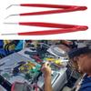 Insulated Stainless Steel Tweezers Non Conductive Grip Anti Static Workshop Tweezers for Electronics Repair and Lab Use