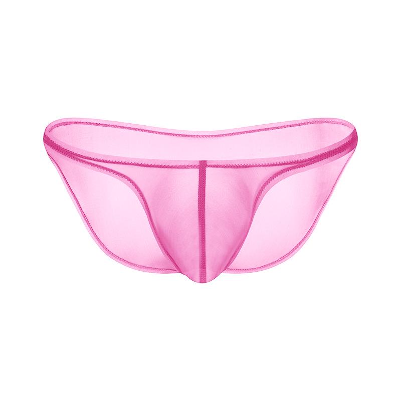 Men's Ultra-Light Ice Silk Transparent Thong Briefs