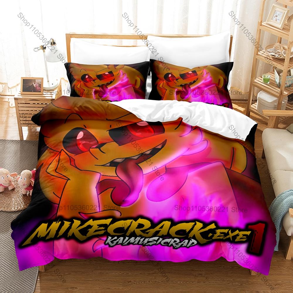 Personality Popular Spanish Gamer Mikecrack Bedding Set New Printed Duvet Cover Set Soft Microfiber Bed Linen for Fans Bedroom