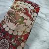 Used TATSUMURA Tatsumura Textile Lion Hunt Pattern Nishiki Tie 100% Silk Japanese Pattern All-over Pattern Made In Japan