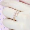 Color Gold Luxury Hollow Pattern Gold Hoop Ring Plated Rose Gold Variety Pure Purple Gold Ring