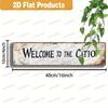 Vintage Welcome To The CATIO Metal Sign 16x4 Inch, Rustic Farmhouse Wall Decor for Home Porch Outdoor, Unique Housewarming Gift