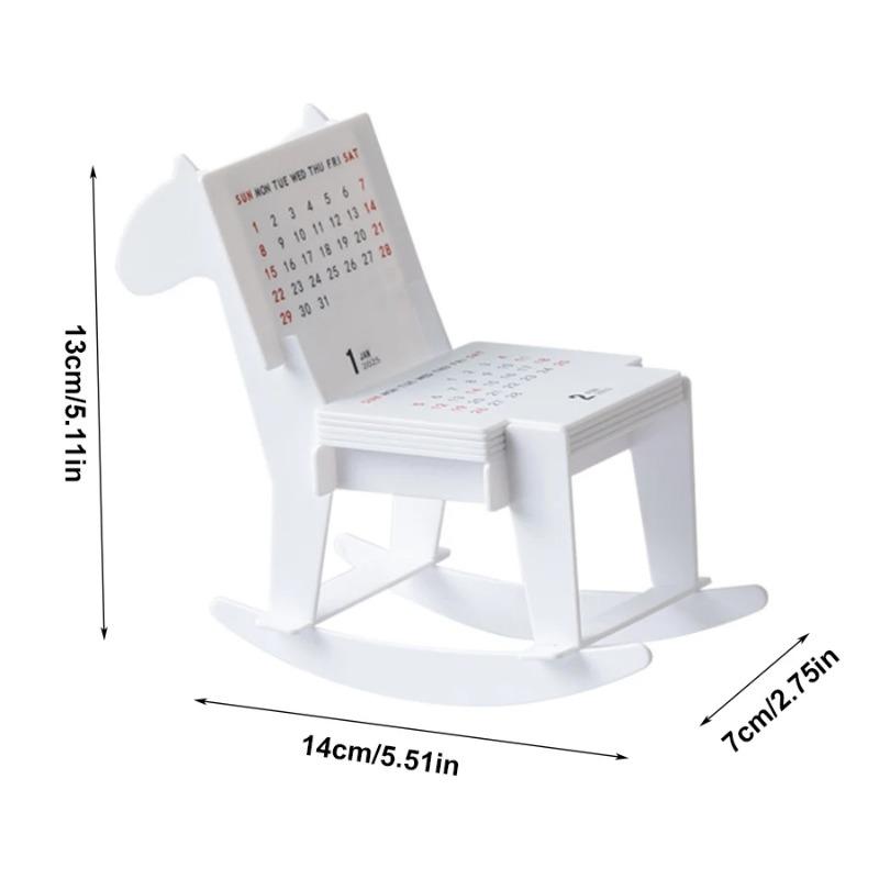 Creative Wooden Horse Desk Calendars 2025 Year Funny Assembled DIY Table Calendar Home Office Desktop Ornament Decoration Gifts