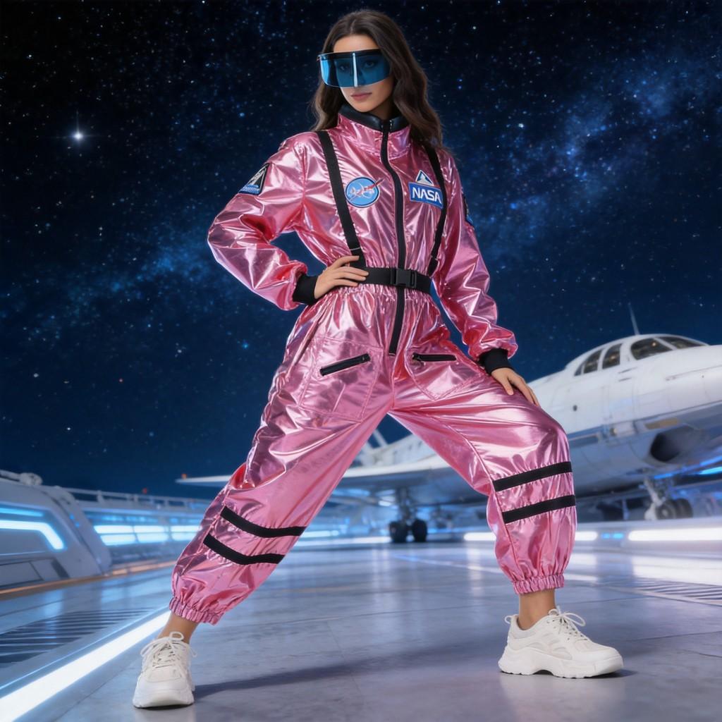 Traje de Cosplay Explorador Espacial para Mujer con Material de Algodón Disfraz para Fiesta de Halloween