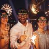 8/16pcs 2027 Happy New Year Party Paper Glasses Black Gold Glitter For New Years Eve Gatherings Photo Booth Props