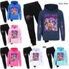 Kpop Demon Hunters Pattern Children Hoodie And Pants Set With Cartoon Print For Winter And Spring Play