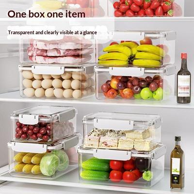 Fruit Storage Containers Fresh Food Containers Fridge Clear Fruit Organizer Refrigerator Multifunctional Meal Prep Lunch Box