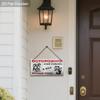 2pcs Russian Wooden Cat and Dog Warning Signs - Rectangle Hanging Ornament for Front Door, Wall, Outdoor Decor - Ideal Gift for Friend & Family