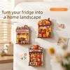 Animals Shop Wooden Fridge Magnet Handmade 3D Wooden Puzzle Kit DIY House Puzzle Toy Children Toy