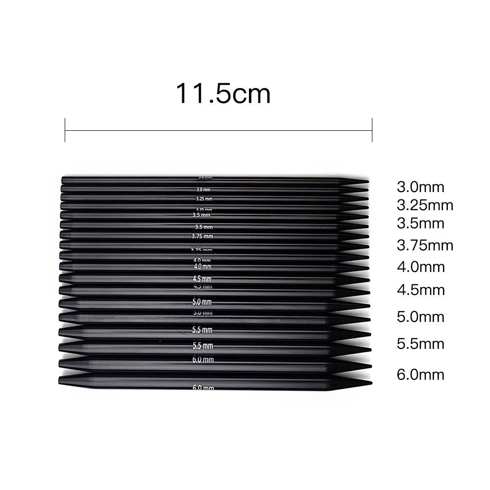 3.0-6.0mm Ace de tricotat Lemn de abanos detașabil 1 set Croșete Ace Artizanat manual Prindere confortabilă pentru eșarfe DIY Glo