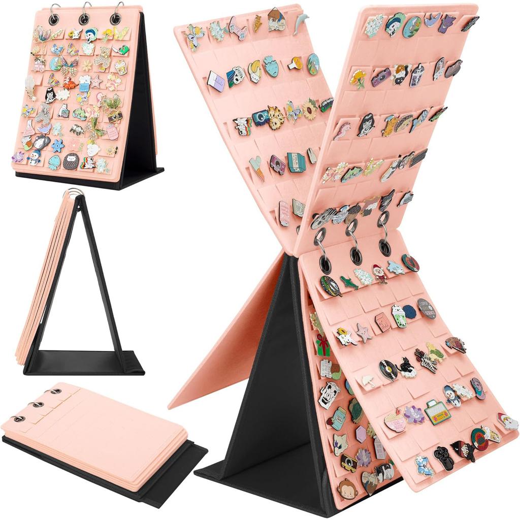 Badge Display Stand Felt Pin Organizer Enamel Brooch Storage Decorative Display For Pins Badges Collectibles And More Ideal For Home Office Or Gifts