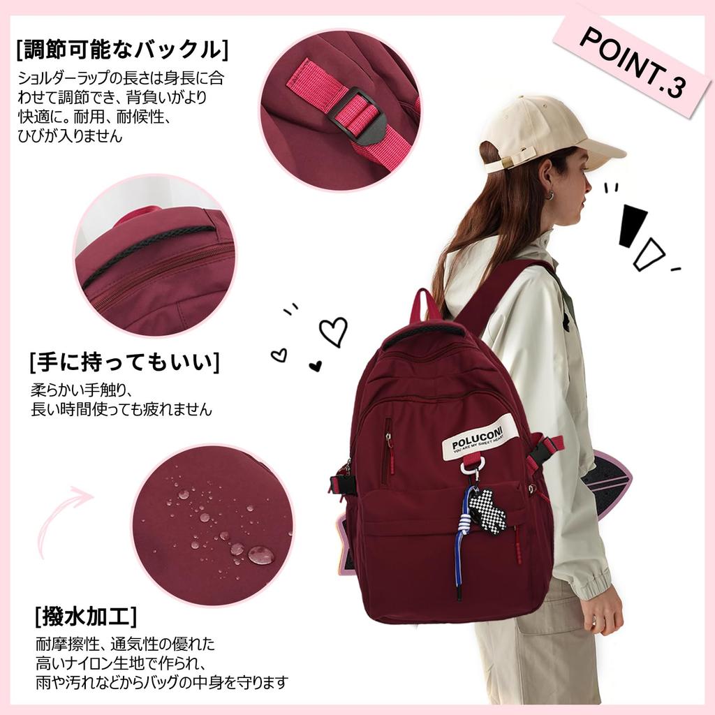 FANDARE Women's Large Capacity Lightweight Backpack, Casual and Popular for Students and Students, Unisex, Stylish and Cute Duck Design, Purple,