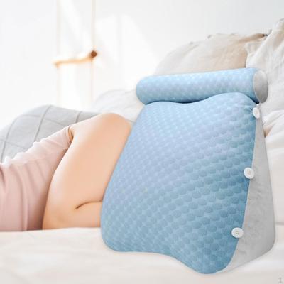 Adjustable Triangle Wedge Pillow for Headboard, Ideal Back Cushion Reading