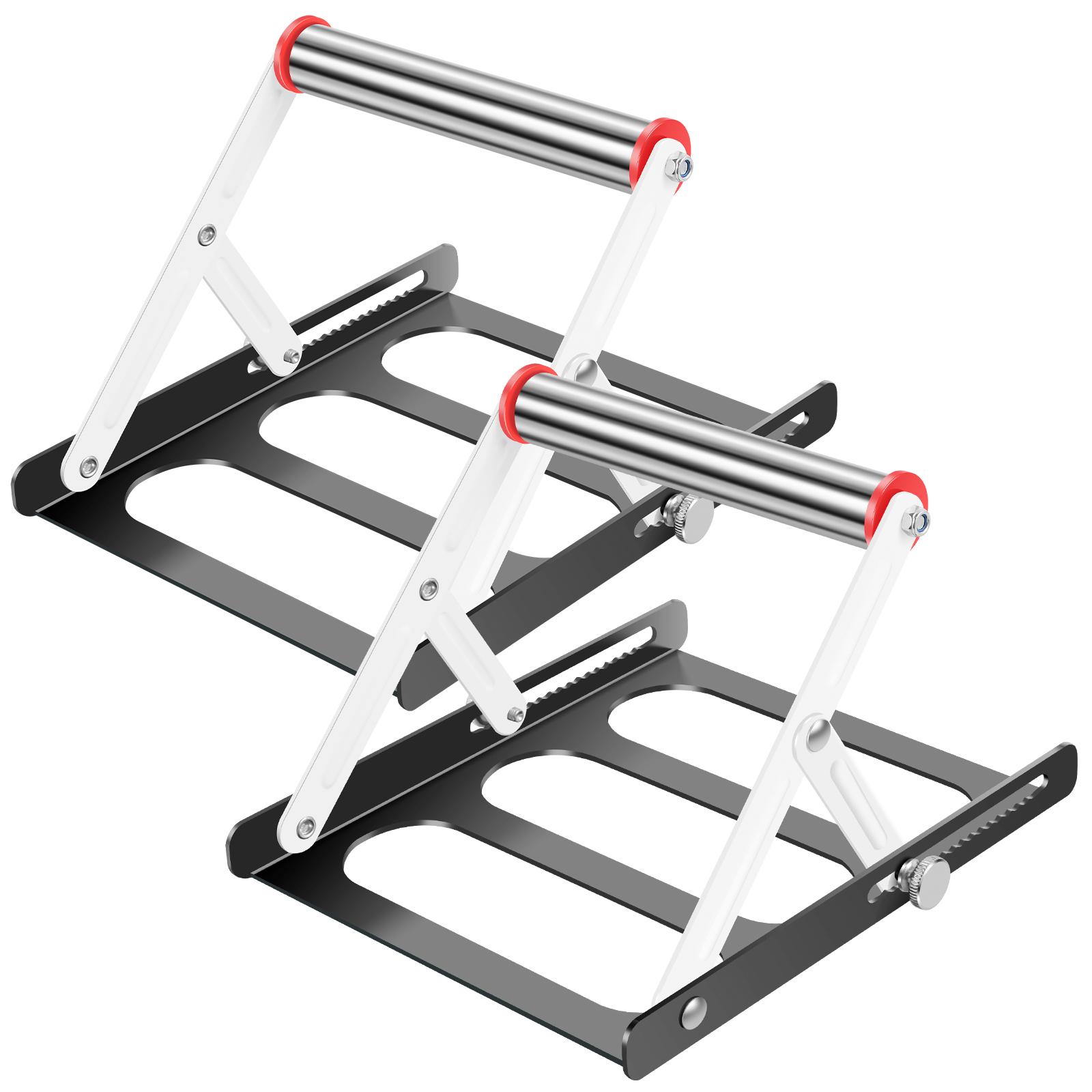 2Pcs Multifunctional Cutting Machine Material Rack Adjustable Height Tripod Auxiliary Support Bracket Foldable Bracket Frame