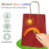 18 Pcs Multi-color 8.26x5.9in Gift Bag, Craft Gift Bag, Birthday, Wedding, Party Christmas Halloween Paper Bag, Kraft Paper Bag
