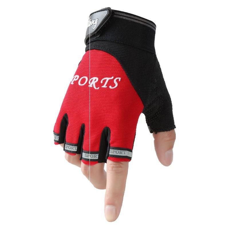 Cycling Half Finger Sports Gloves Men and Women Outdoor Fitness Spring and Summer Thin Motorcycle Bicycle Children's Gloves