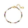Bracelet - LUXENTER - Sury - Multicolored Tourmaline - 18-carat Yellow Gold Finish - 16–19 Cm