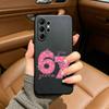 Fashio SS Six Seven 67 Black Soft Silicone Phone Case for Samsung Ultra S25, S24, S21, S22, S23, S30, Plus, FE, Lite