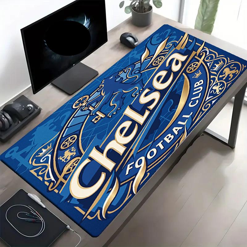 Chelsea FC Print Mouse Pad, Anti‑Slip Desktop keyboard Mat, for PC Laptop Gaming Working Daily Use, Cool Festival Birthday Gift