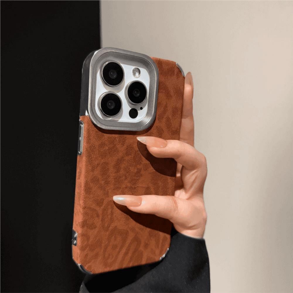 Luksusowe Etui w Chłodny Wzór Pantery Dla iPhone 17 Air 16 Pro Max 15 14 Plus 13 12 11 Matowe Poszycie Skórzana Tekstura Odporne na Wstrząsy Pokrowiec