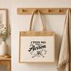 Sac Cabas Jute avec Poche J’peux pas j’ai Aviron J'peux pas minimaliste | Toile de Jute et Coton 21 L Fond Plat Anses 65 cm