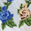 Polyester Fiber Embroidery Peony Patch DIY Handmade Clothing Accessories Embroidery Floral Applique 22*14CM