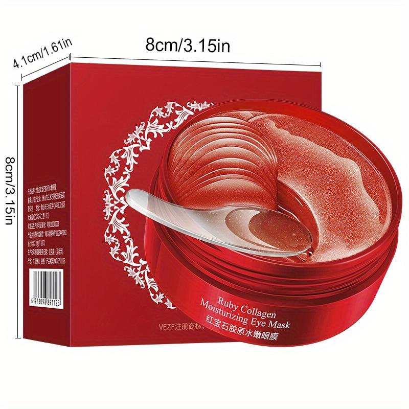 60PCS Collagen & Hyaluronic Acid Hydrating  Eye Mask Patches Hydrogel Eye Patches with Red Algae Extract Remove Dark Circles Moisturizing Skin Care