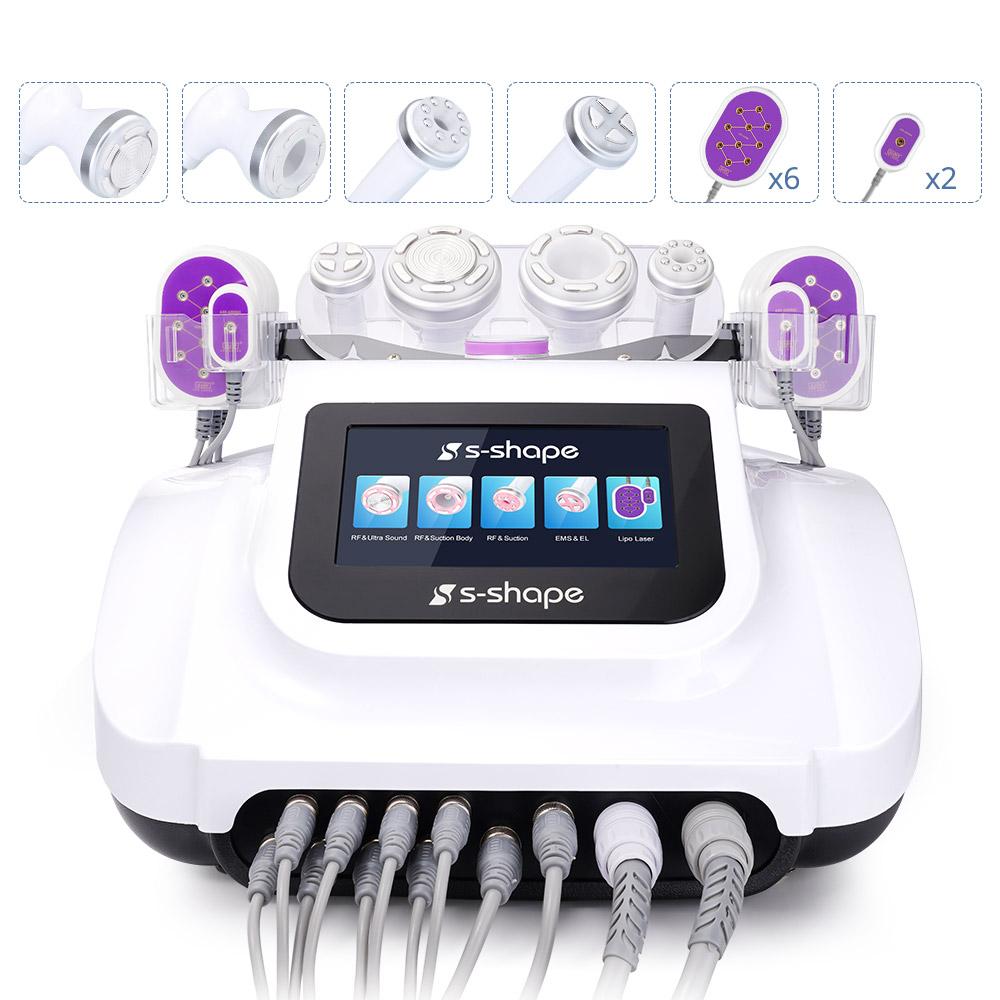Ultrasound RF EMS Electroporation Vacuum Body Face Care LED Laser Slimming Machine