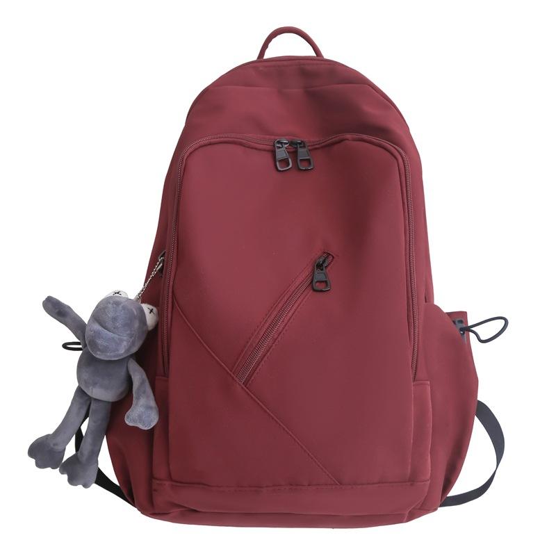 Einfarbiger Schulrucksack für Mittelschüler