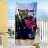 Kw Heavy Trucks Customizable Name Beach Towel High Absorbency & Quick-Dry