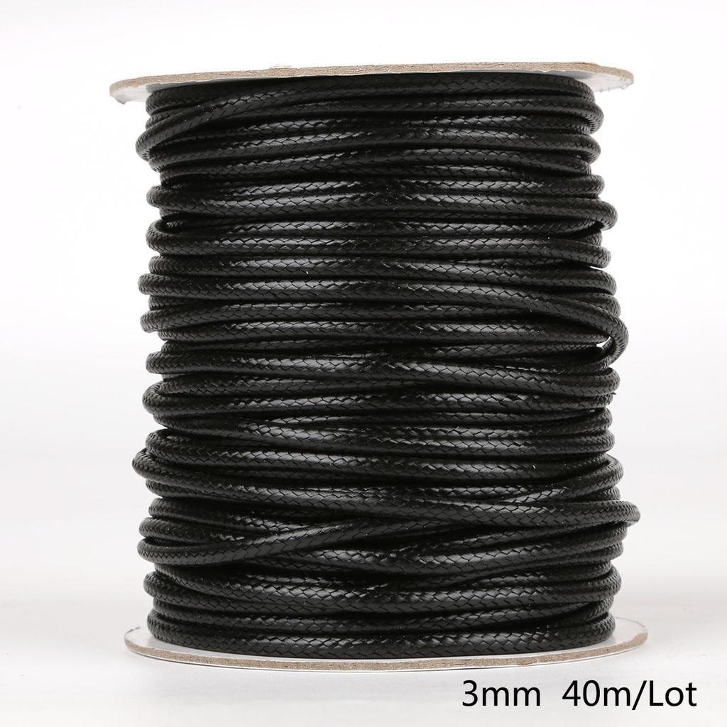 5-10meters/Roll 2.5mm/3mm/3.5mm/4mm/5mm Korean Round Waxed Cord Necklace Rope Leather Cord Thread For Jewelry Making Accessories