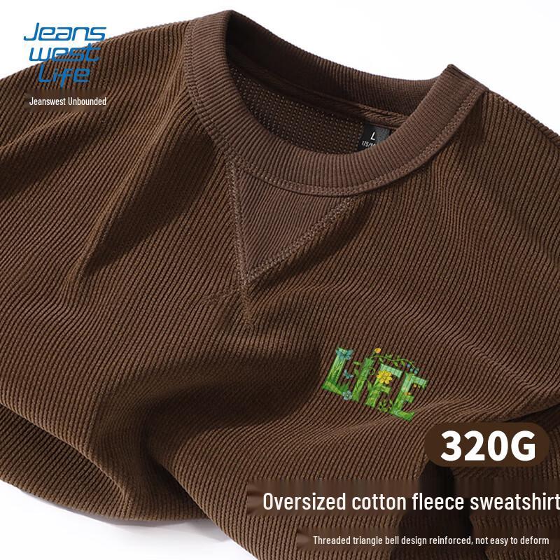 

Jeanswest Men s Crew Neck Heavyweight Chenille Print Sweatshirt L