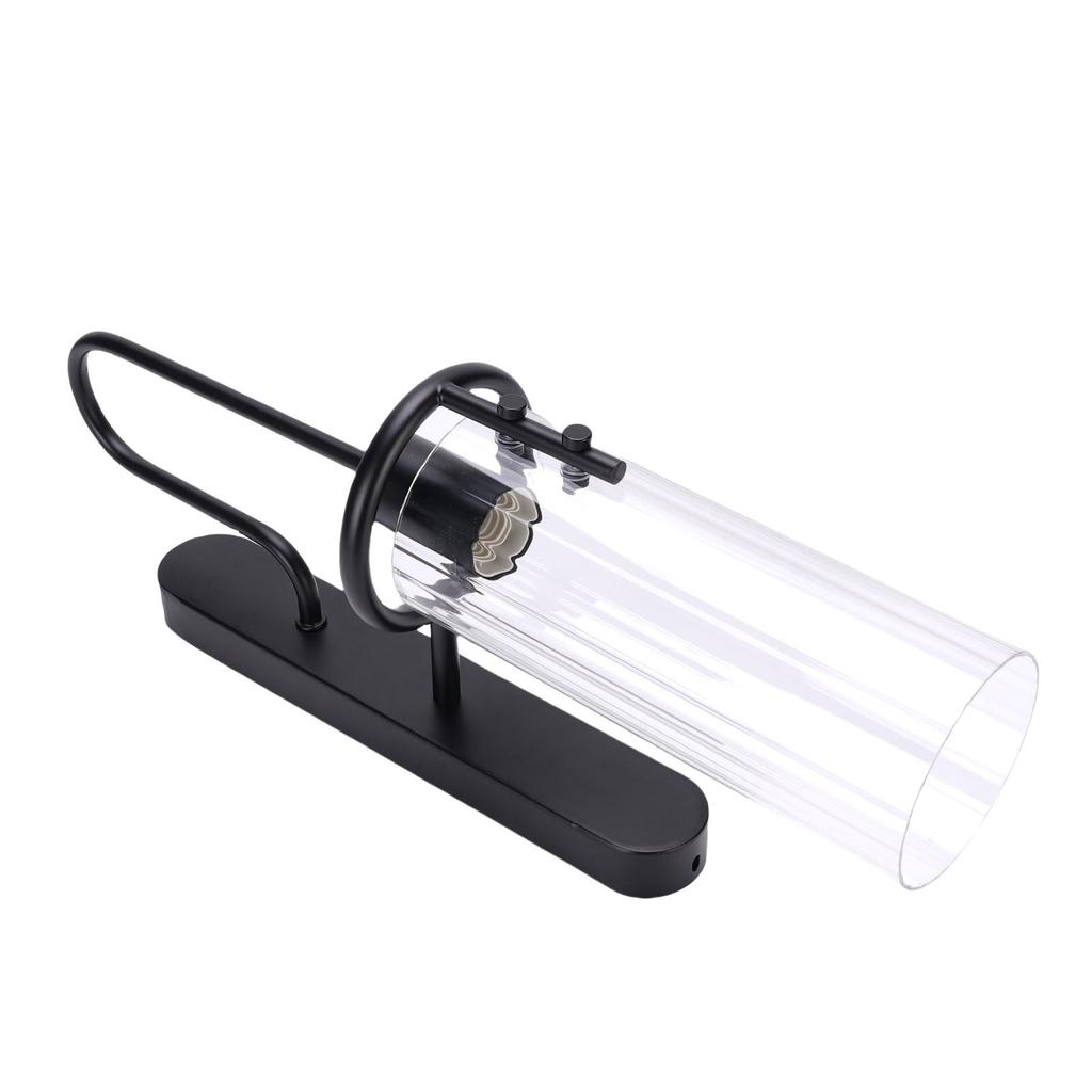 Black Wall Sconce Light Modern Indoor Wall Light Fixture with Clear Glass Shade for Dining Room Coffee Shop Hotel Bedroom Living Room Hallway