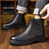 The First Layer of Cowhide Winter New Men's Cotton Shoes High-top Wool Warm Boots Genuine Leather Velvet Men's Leather Shoes Men's Shoes