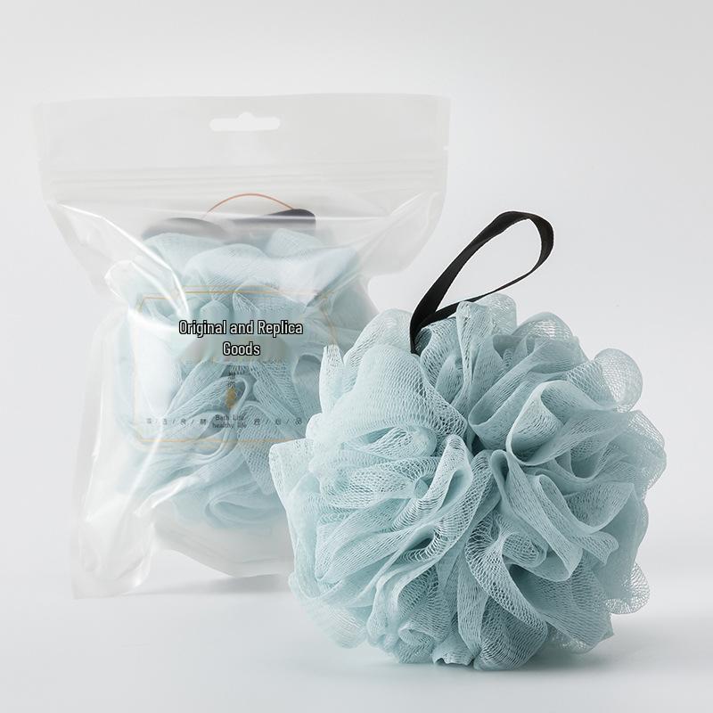 High-Grade Large Bath Sponge with Non-Dispersing Ribbon Design - Super Soft Women's Bathing Shower Ball