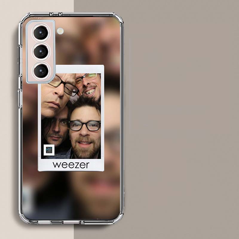 

Чехол для телефона Band W-Weezer для Samsung Galaxy S25 Edge S24 S23 FE S21 S20 S10 Plus S22 S26 Ultra Чехол Прозрачные Чехлы TPU Capa Shell Samsung S25 Plus