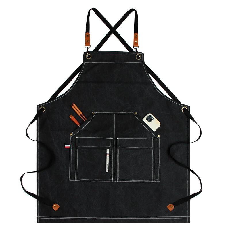 Canvas Work Apron One Size чёрный