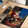 Custom Name Christmas Santa Claus Printed Carpet, for Office Chair Living Room Bedroom Kitchen Room Decor Gifts.
