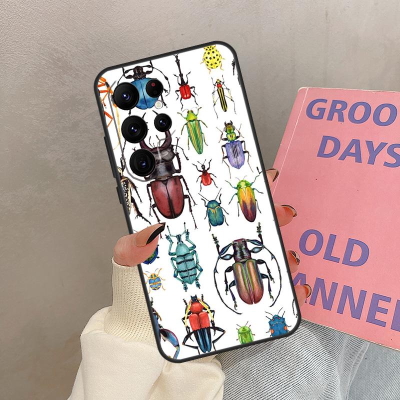 Beetles Insects Case For Samsung Galaxy S23 Ultra S22 Plus S21 Ultra S20 FE S9 S10 Note 10 20 Ultra Cover