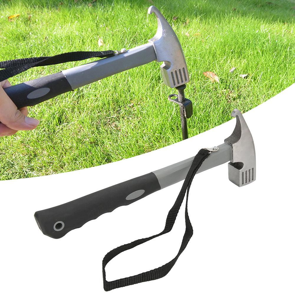 Outdoor Multifunction High Carbon Steel Camping Hammer Tent Pegs Stake Nail Puller Remover