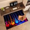 1Pc Electric guitar theme Printed circular carpet, home door mat, outdoor travel protection carpet A3