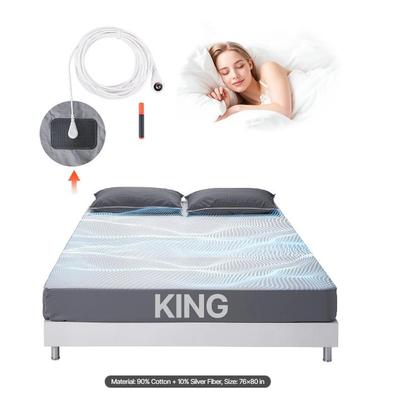 Grounding Sheets King Size Mat - 90% Cotton + 10% Silver Fiber Earthing Sheet | Better Sleep, Natural Energy