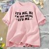 Its Me Hi Im The Bride Its Me T Shirt Women Funny Retro Groovy Bride Bridal Bachelorette Tshirt Cotton Short Sleeve Tee Clothing