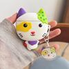 Kawaii Cartoon Cat Earphone Case For Apple Airpods Pro 3/2 4 Cover with Charm Silicone Cute Headphone Cases For Airpod 4 Funda
