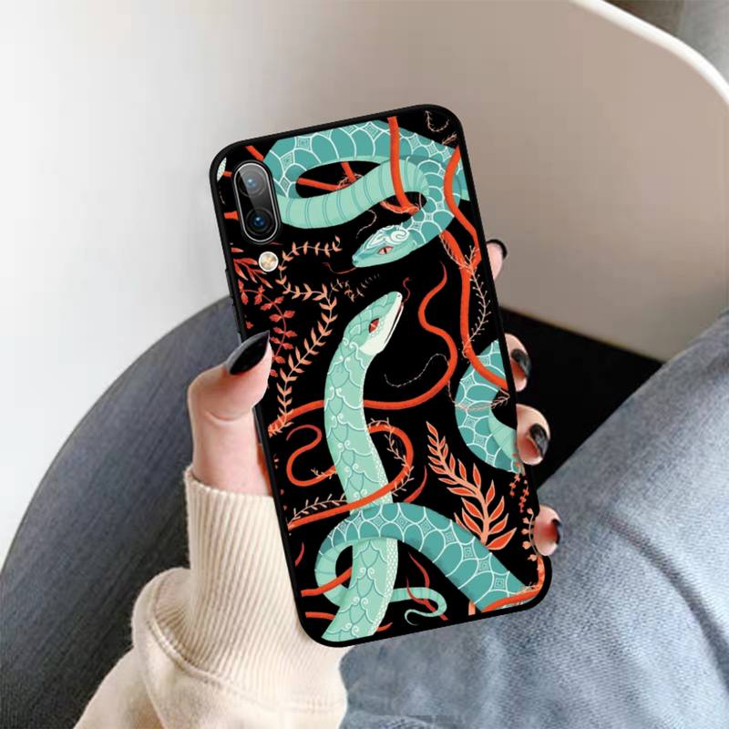 Hand Schlange Blume Schlange Handyhülle Für OPPO A9 A7 A3S A1K F5 Reno 2 Z Realme 6 5 Pro C3 Vivo Y91C Y51 Y31 Y19 Y17 Y11 V17